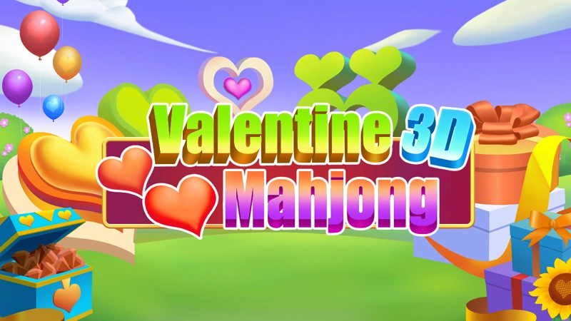 Valentine 3D Mahjong game