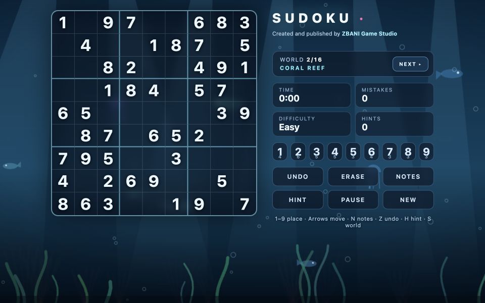 Sudoku: Living Worlds game
